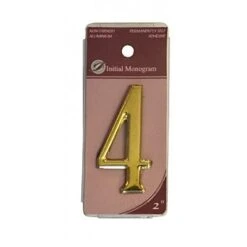 Centurion 2" Gold Effect Self Adhesive Door Number 4
