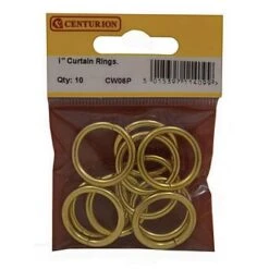Centurion 25mm Electro Brassed Curtain Rings 10 Pack