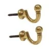 Centurion CW39P 30mm Polished Brass Ball End Tassel Hook Pack Of 2