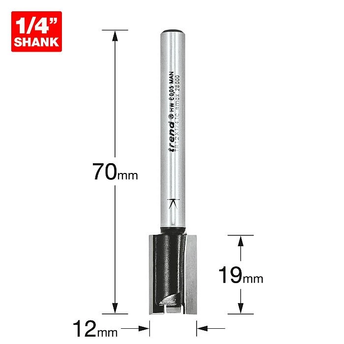 Trend 1/4" X 12.0mm Hinge Jig Cutter TR12X1/4TC 3 Trend 1/4" X 12.0mm Hinge Jig Cutter TR12X1/4TC - Image 3