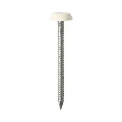 Timco White Plastic Head Stainless Steel Nails 40mm