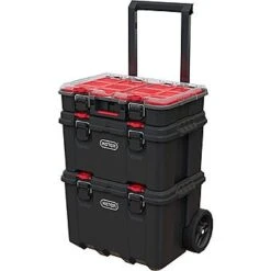 Keter Stack N'Roll System Inc. Rolling Unit, Toolbox & Organiser