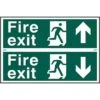 Centurion Fire Exit Sign With Running Man & Arrows