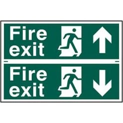Centurion Fire Exit Sign With Running Man & Arrows