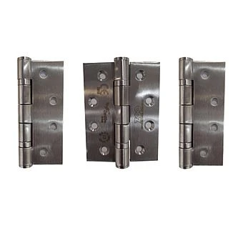 Pack Of 3 4" Ball Bearing Hinges Satin Stainless Steel 1 Pack Of 3 4" Ball Bearing Hinges Satin Stainless Steel