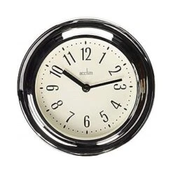 Acctim Riva Wall Clock Silver