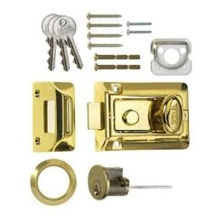 ERA Traditional Rim Lock Night Latch Brass