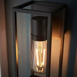 B2L Border Matt Black Wall Light -Outlet The Build Edge Store 0106836 700