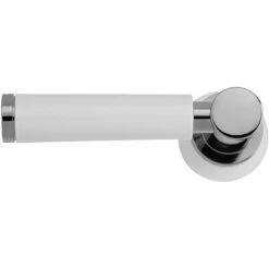 Croydex Blanc White/Chrome Toilet Cistern Lever Handle -Outlet The Build Edge Store 0106899 700