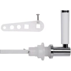Croydex Blanc White/Chrome Toilet Cistern Lever Handle -Outlet The Build Edge Store 0106901 700
