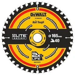 Dewalt DT10640 Long Life Extreme 165mm X 20mm Circular Saw Blade