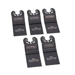 Faithfull 5 Piece 32mm 1-1/4" Flush Cut Multi-Tool Bi-Metal Blades