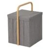 Cotswold Single Grey Bamboo Laundry Hamper