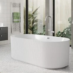 Phoenix Groove Fluted Freestanding Bath
