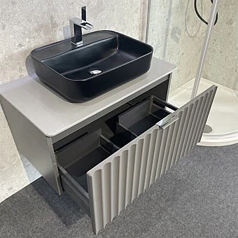 Phoenix Sima Matt Grey Onyx Wall Unit, Worktop And Chrome Handle 1 Phoenix Sima Matt Grey Onyx Wall Unit, Worktop And Chrome Handle